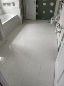 Custom Tile Shower & Bathroom Floor – John Alden Court, Dartmouth, MA