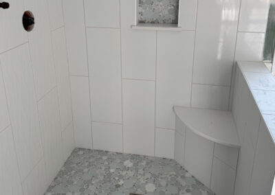 Custom Tile Shower & Bathroom Floor – John Alden Court, Dartmouth, MA
