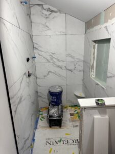 Custom Marble Shower & Ceramic Tile Flooring – Pickens St, Lakeville, MA
