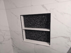 Custom Marble Shower & Ceramic Tile Flooring – Pickens St, Lakeville, MA