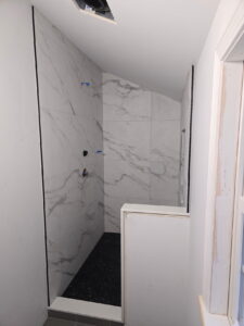 Custom Marble Shower & Ceramic Tile Flooring – Pickens St, Lakeville, MA