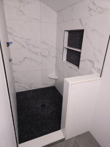 Custom Marble Shower & Ceramic Tile Flooring – Pickens St, Lakeville, MA