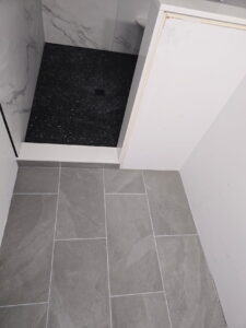 Custom Marble Shower & Ceramic Tile Flooring – Pickens St, Lakeville, MA