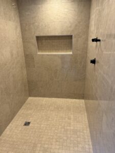 Custom Tile Shower & Wood-Look Tile Floor – Turner St, New Bedford, MA