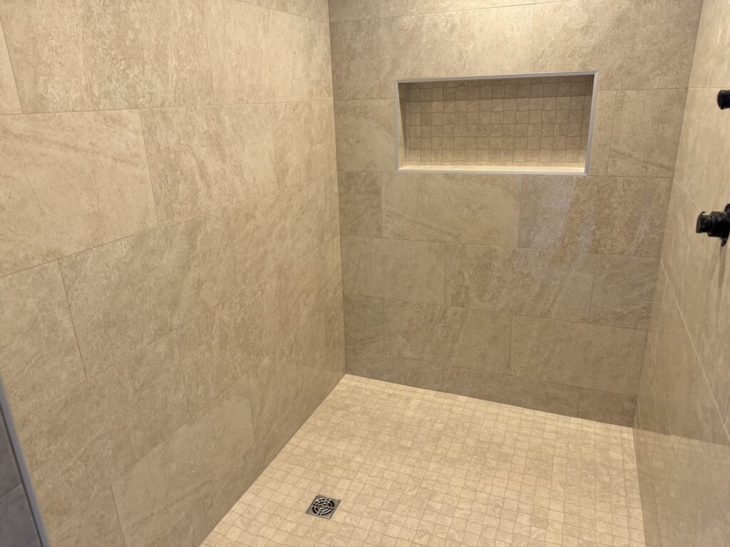 Custom Tile Shower & Wood-Look Tile Floor – Turner St, New Bedford, MA