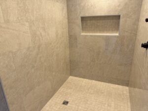 Custom Tile Shower & Wood-Look Tile Floor – Turner St, New Bedford, MA