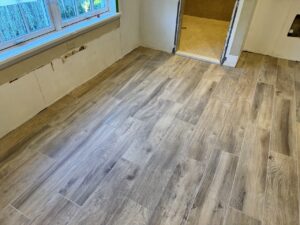 Custom Tile Shower & Wood-Look Tile Floor – Turner St, New Bedford, MA