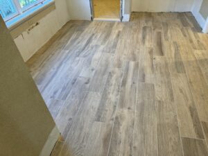 Custom Tile Shower & Wood-Look Tile Floor – Turner St, New Bedford, MA